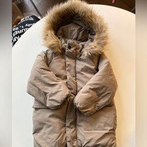 ZARA winter jacket with fur hood